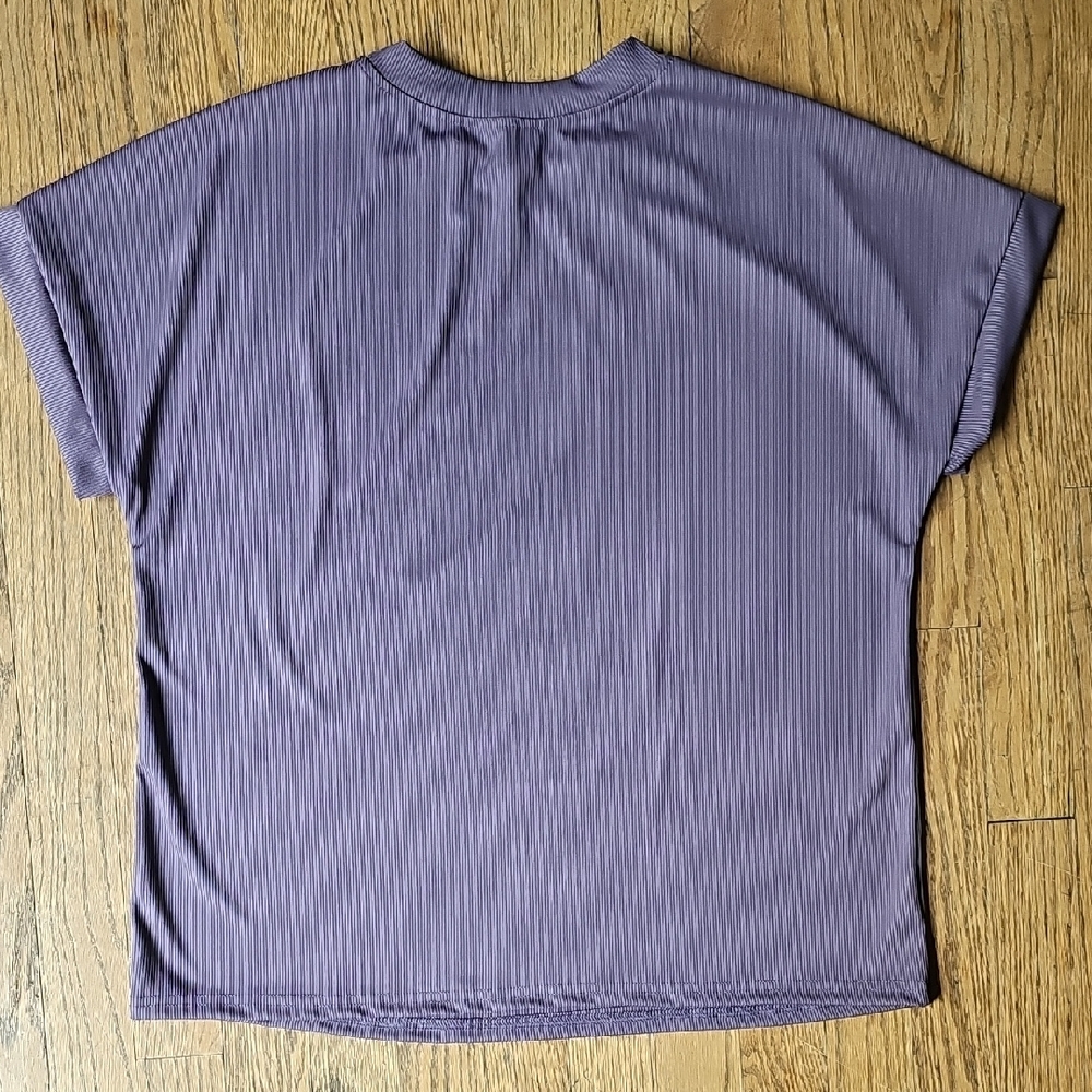 Purple Ribbed Women's Top Size M - Picture 5 of 5